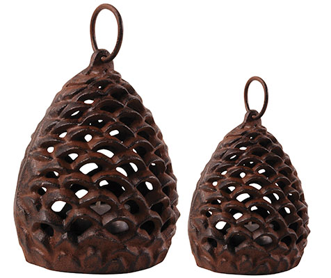 Laternen-Set „Tannenzapfen“, 2-tlg.
