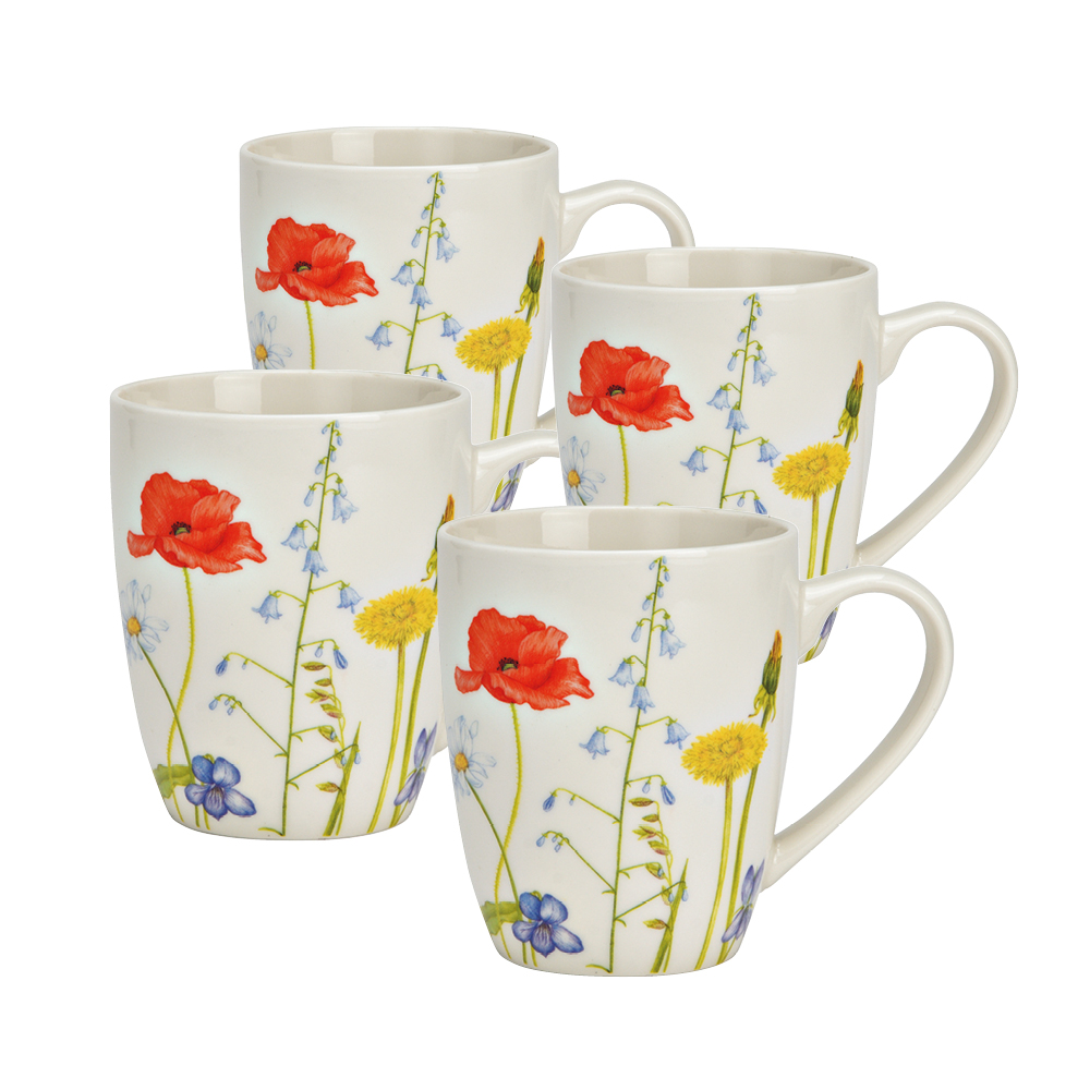 Becher "Blumen", 4-tlg.