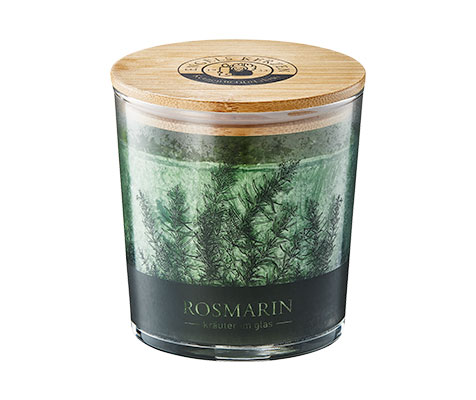 Kerze "Kräuter im Glas"