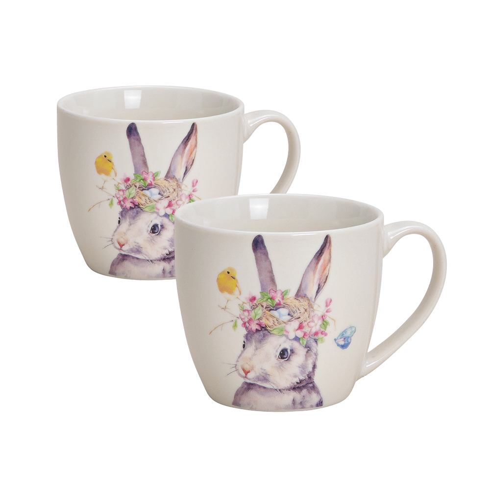Porzellanbecher-Set "Hase", 2-tlg.