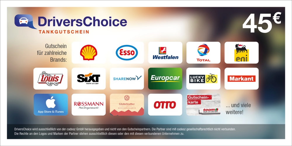 45 € Drivers Choice Gutschein