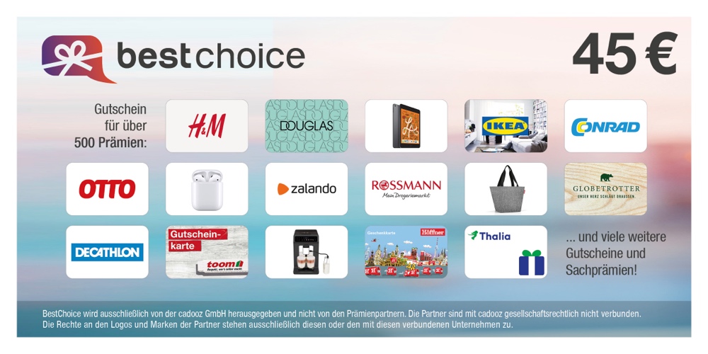 45 € BestChoice Gutschein