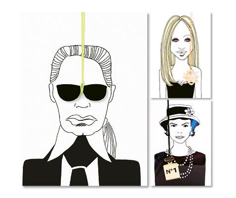 BUTTIQUE, Karte mit Anhänger, 3er-Set