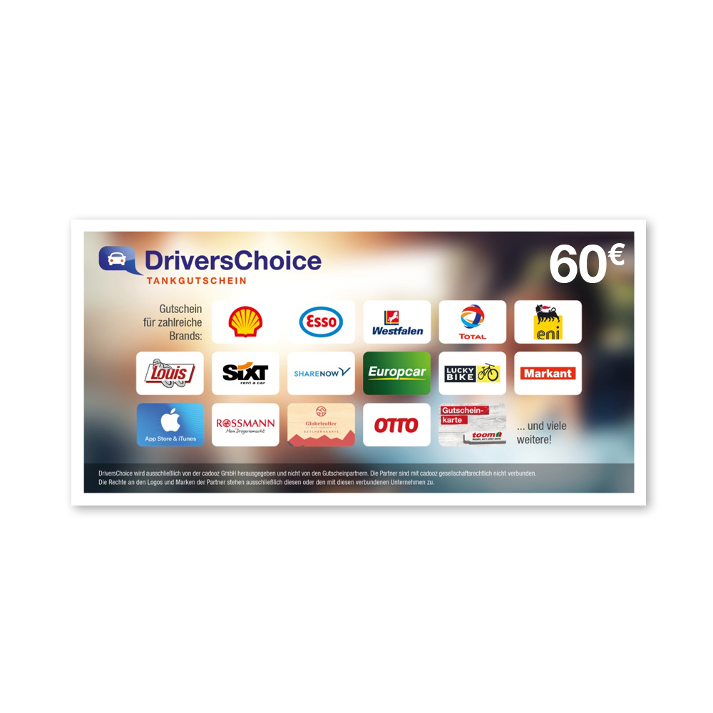 60 € Drivers Choice Gutschein