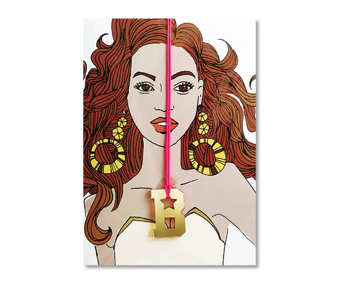 BUTTIQUE, designte Karte mit Anhänger