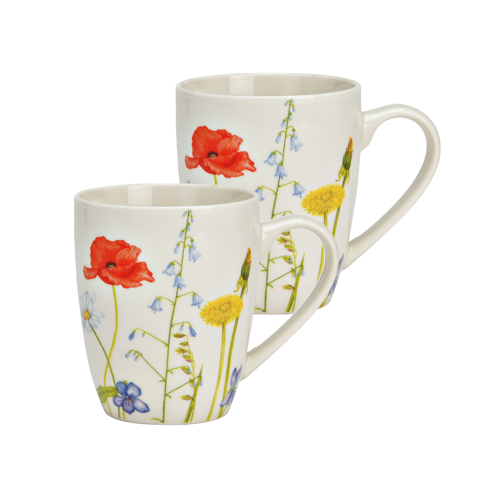 Becher "Blumen", 2-tlg.