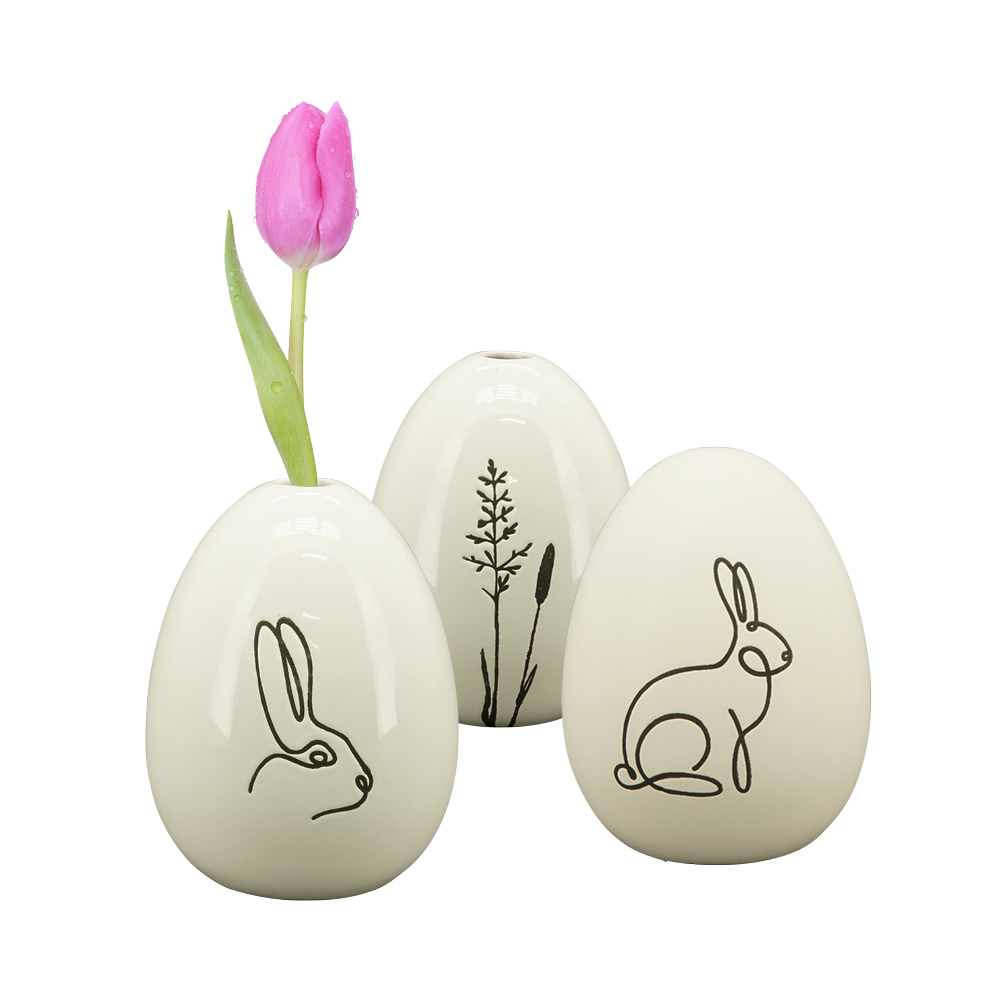 Keramik-Eier-Set „Ivory“, 3-tlg.