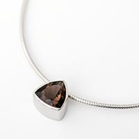 Echt-Schmuck mit Rauchquarz, 925er Silber