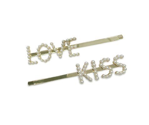 Haarspangen "Kiss & Love"