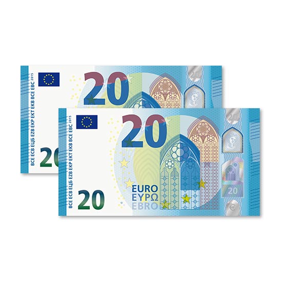 40 € Verrechnungsscheck